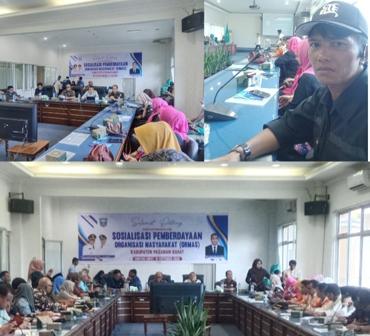 Sosialisasi Pemberdayaan Ormas Pasaman Barat, Perkuat Sinergi dan Tertib Administrasi Organisasi